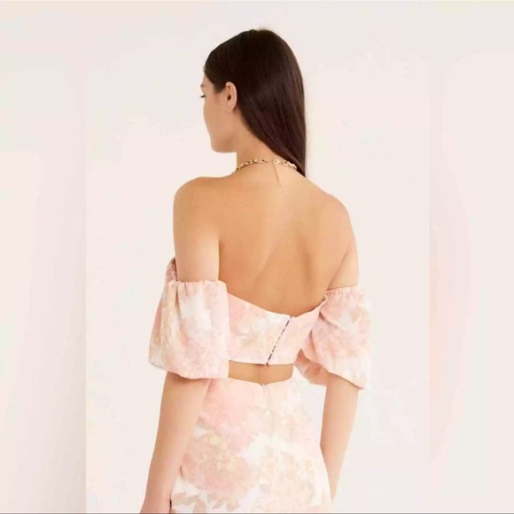 Rumer Isola floral crop top and midi skirt set Size M NWT - Picture 2 of 16